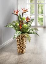 Streliziengesteck in Vase 