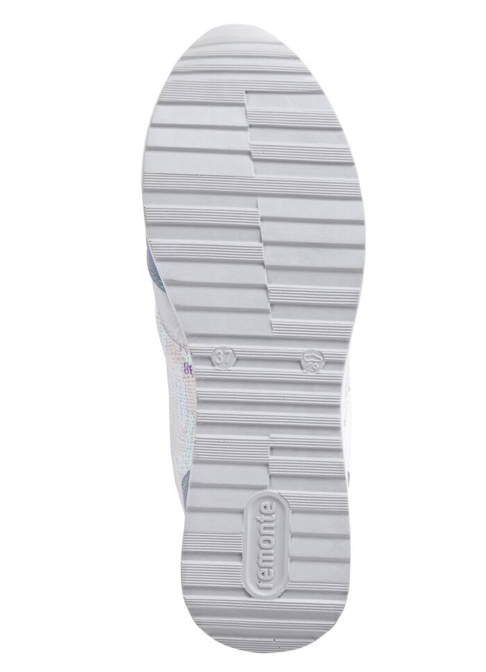 Sneaker mit schimmernden Pailletten BLEU-WEISS