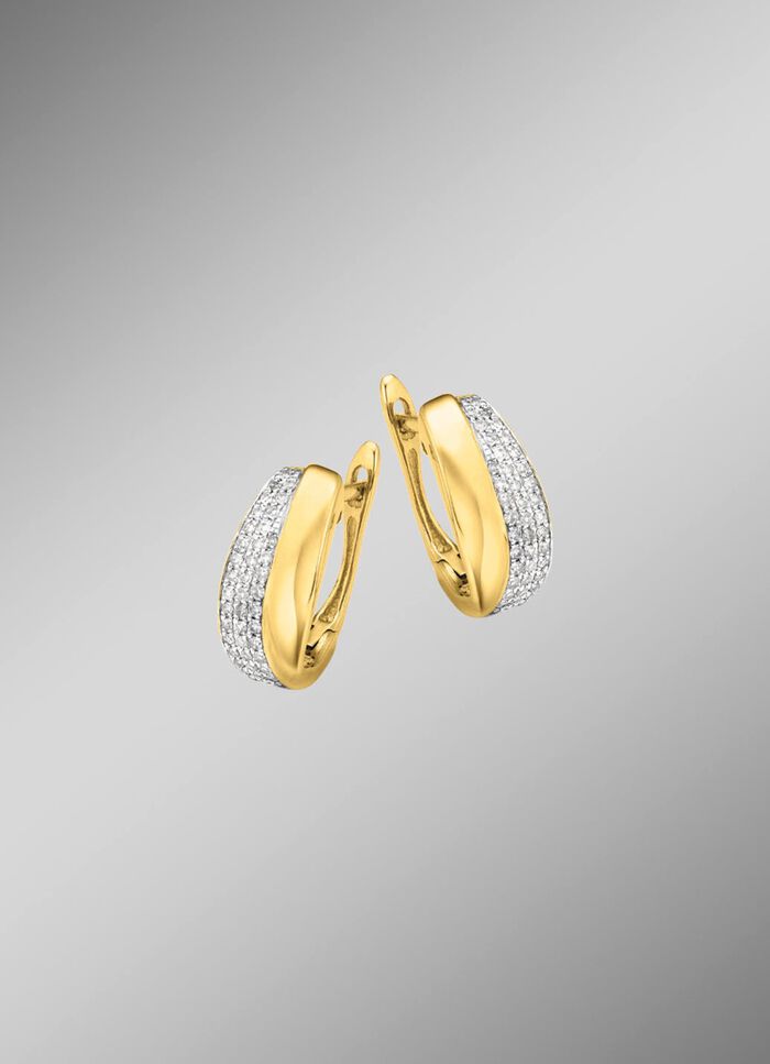 Klassische Creolen mit Diamanten 