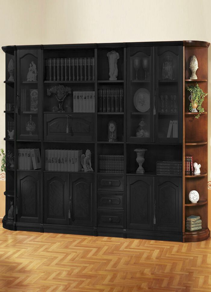 Teilmassive M&ouml;belserie mit Echtholzfurnier NUSSBAUM