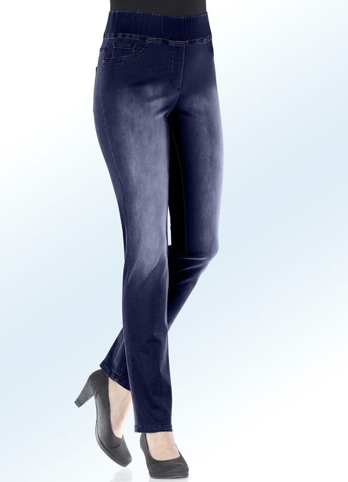 Figurformende Jeans DUNKELBLAU