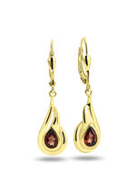 Ohrringe mit echt Granat-Steine 