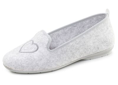Laurina, klassische Damen-Hausschuhe, mit herausnehmbarem Fu&szlig;bett 