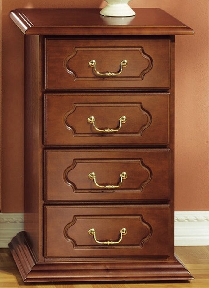 Roll-Kommode mit Echtholzfurnier 