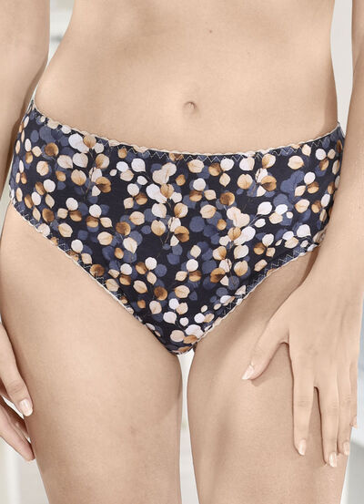 Zweierpack Slips mit farbharmonischem Druckdessin 