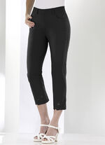 Hose mit floralen Lochstickereien SCHWARZ