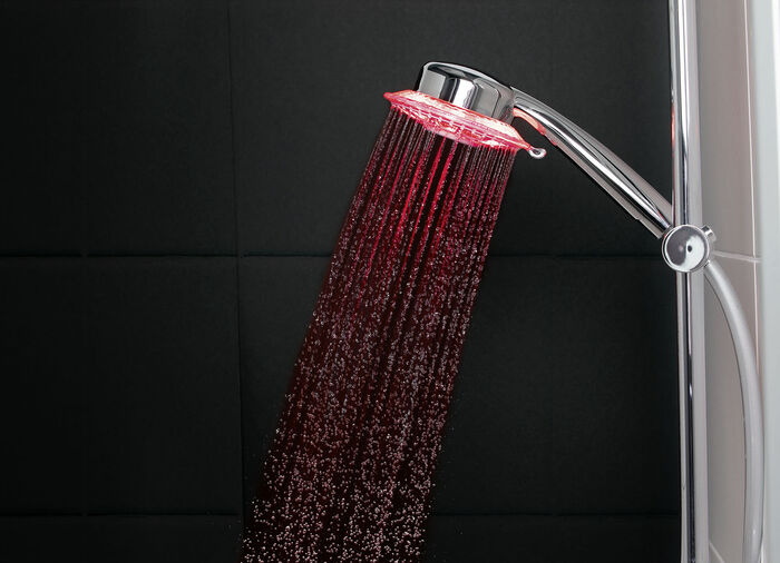 LED-Duschkopf mit Duschzeit-Indikator