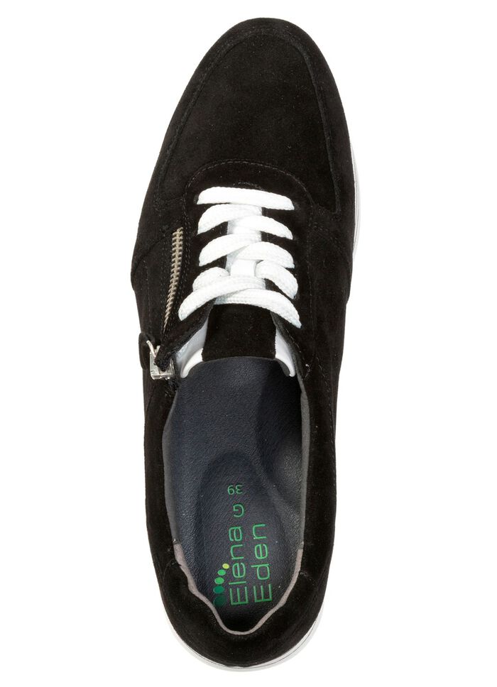 ELENA EDEN, bequeme Damen-Sneaker, Weite G, mit herausnehmbarem Fussbett SCHWARZ