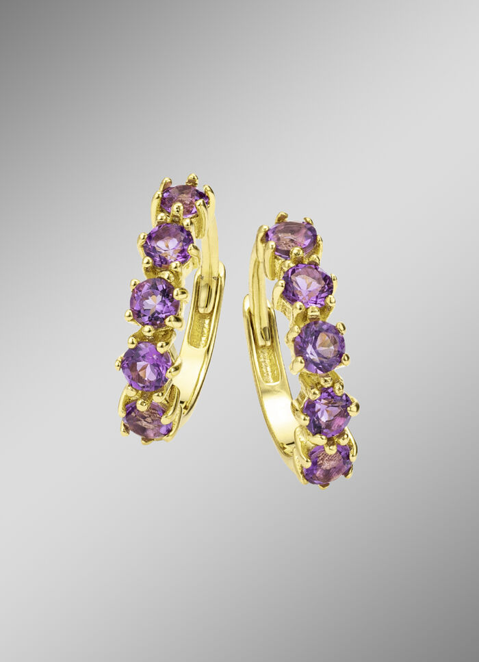 Ohrringe mit echt Amethyst 