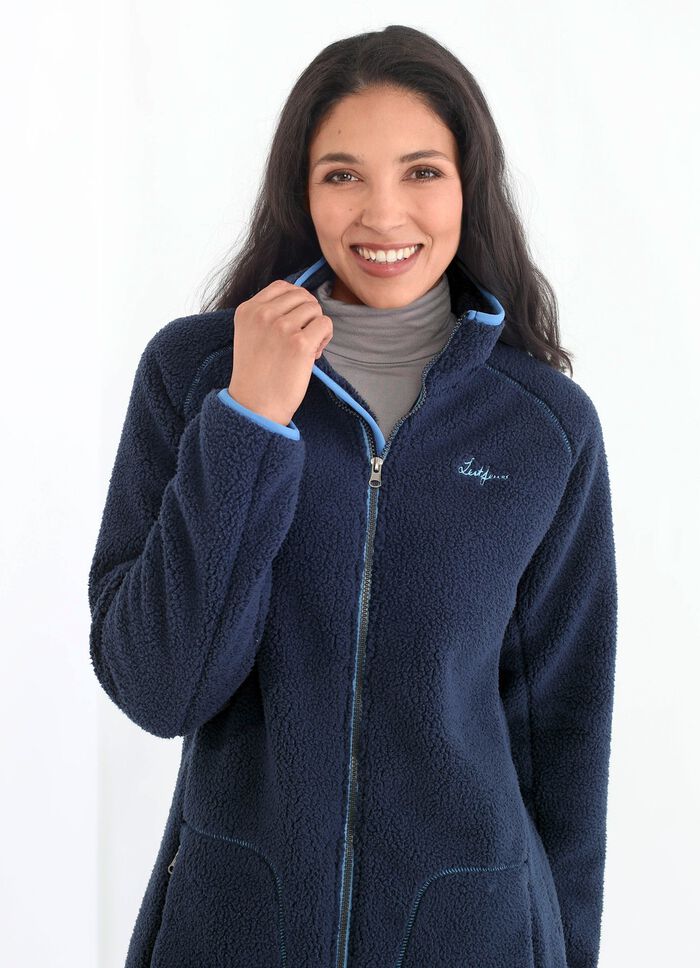 Kurzmantel mit gebondeter Pl&uuml;sch-Innenausstattung 