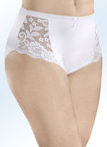 Laurina Viererpack Slips mit elastischen Spitzeneinsätzen 