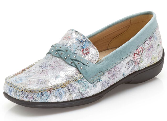 Slipper mit floralem Druck MINT