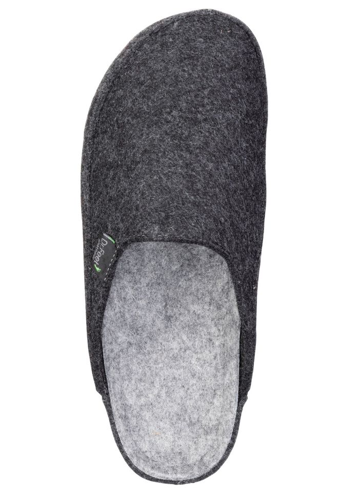 Komfortable, Herren-Hausschuhe, aus Wollfilz ANTHRAZIT