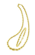 Klassische Kordelketten-Garnitur aus Gold 