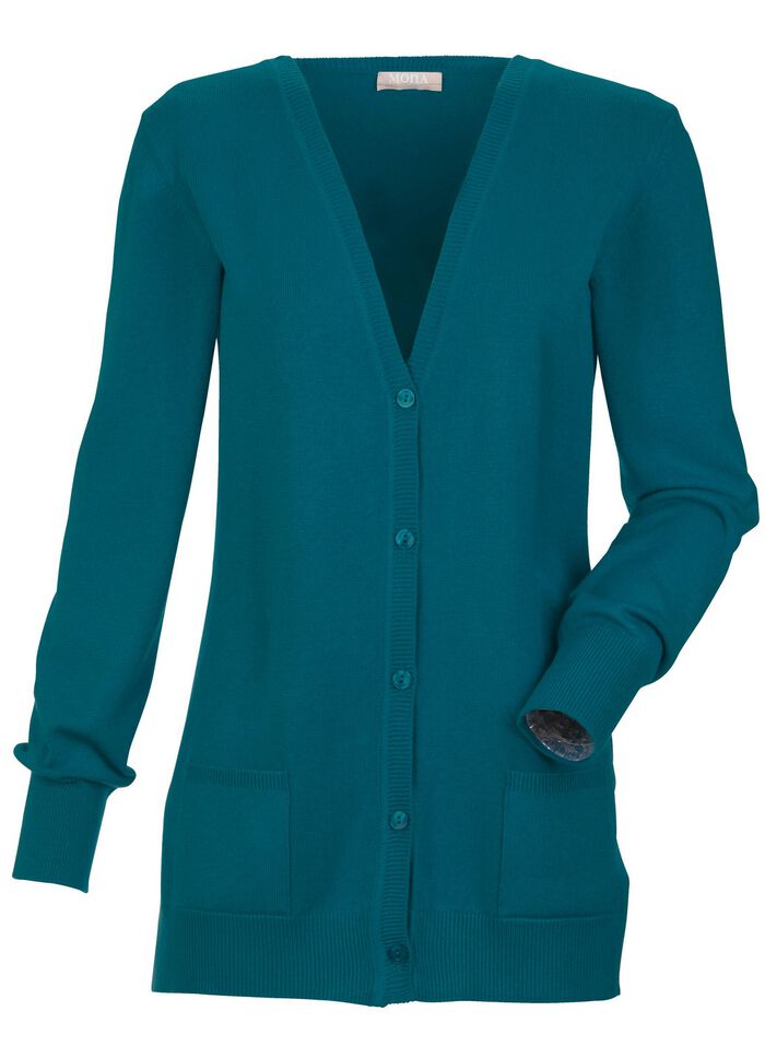 Strickjacke mit Modal  PETROL