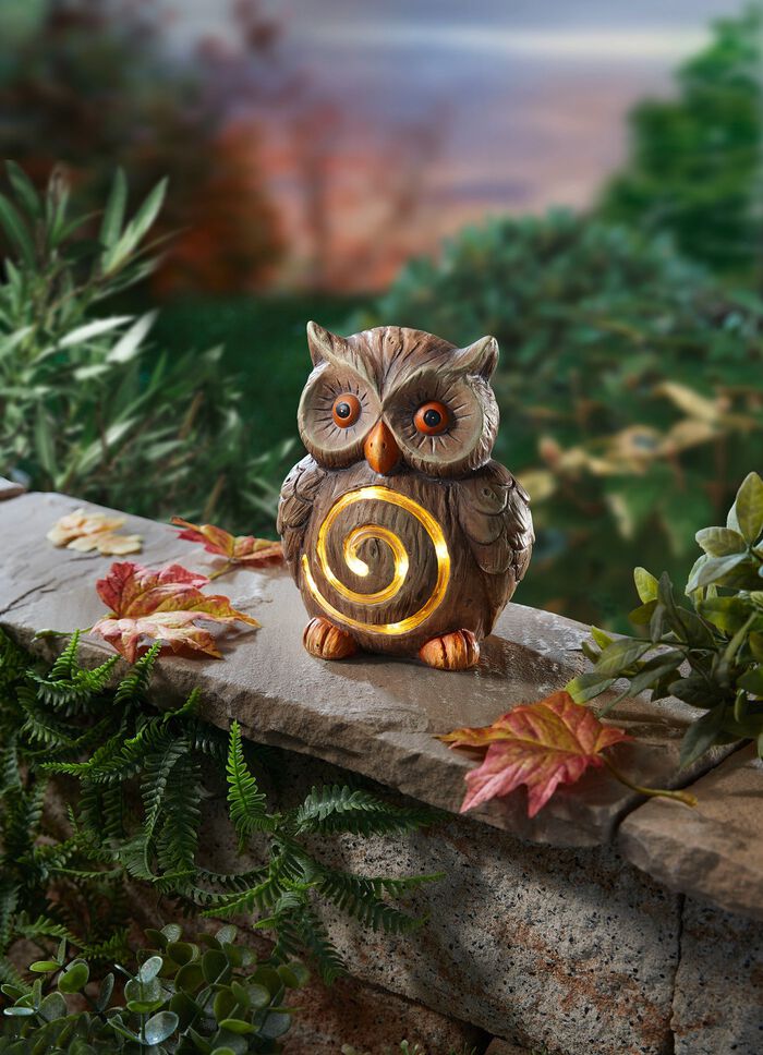 Eule mit LED-Motiv 