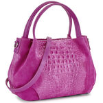 Laurina Tasche mit raffinierter Reptilprägung PINK