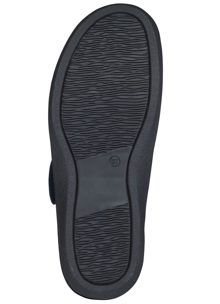 Bequeme Damen-Pantoletten, mit herausnehmbarem Fussbett DUNKELBLAU