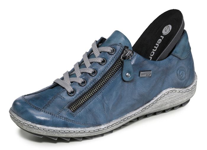 Remonte, bequeme Damen-Sneaker, Weite G, mit herausnehmbarem Fussbett BLAU