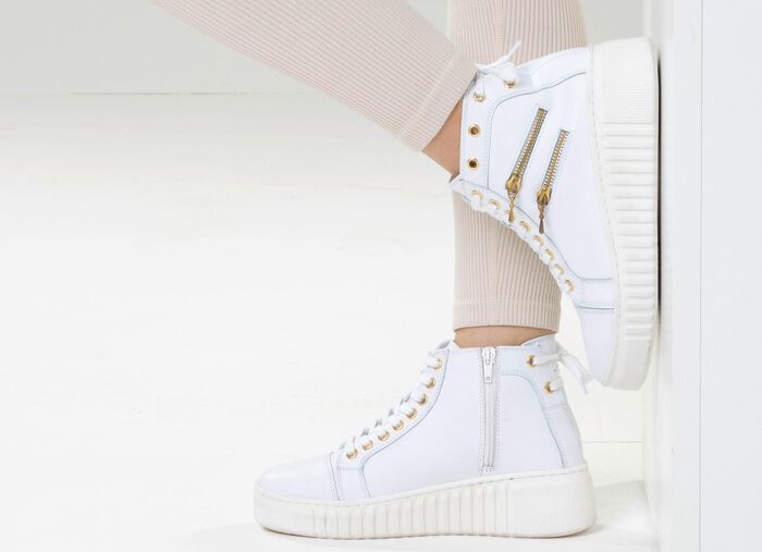 ELENA EDEN, sytlische Damen-Boots, Weite H, mit herausnehmbarem Fussbett WEISS