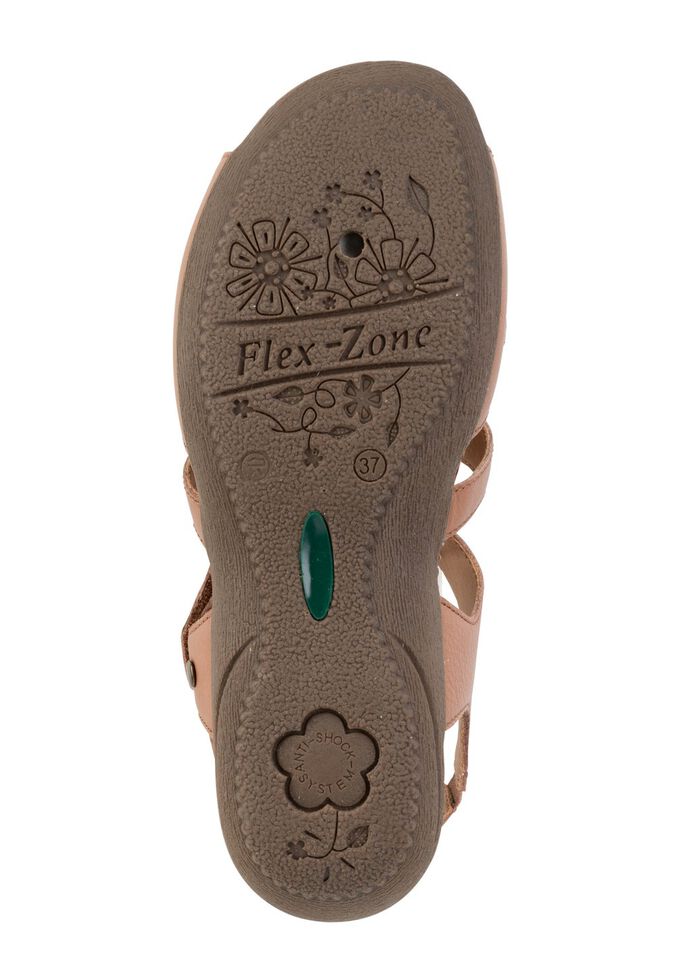 ELENA EDEN Sandale mit Ziernieten und Lederdurchz&uuml;gen 