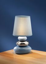 Tischlampe mit lackiertem Fuss BLAU