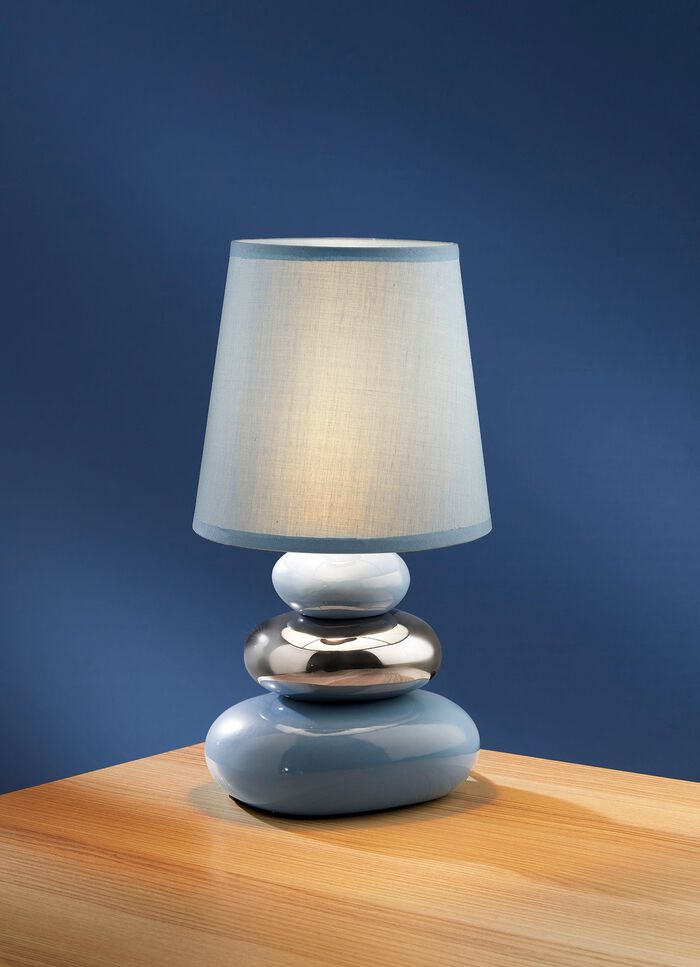 Tischlampe mit lackiertem Fuss BLAU