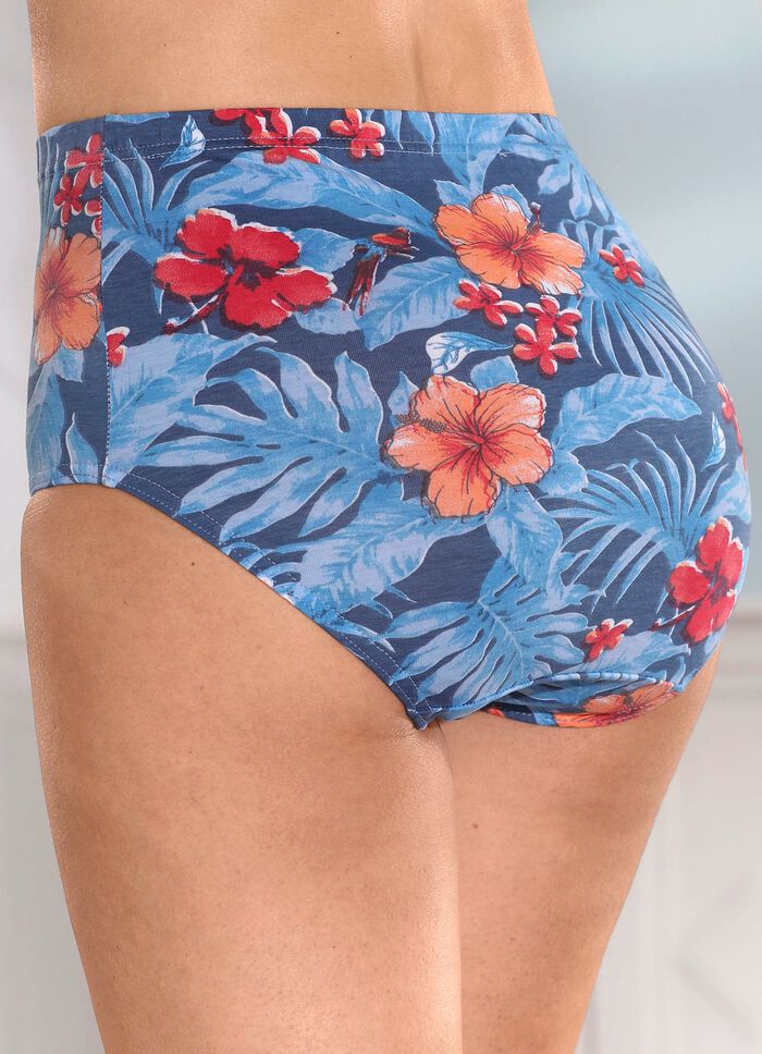 Laurina Viererpack Slips mit Floraldessin 