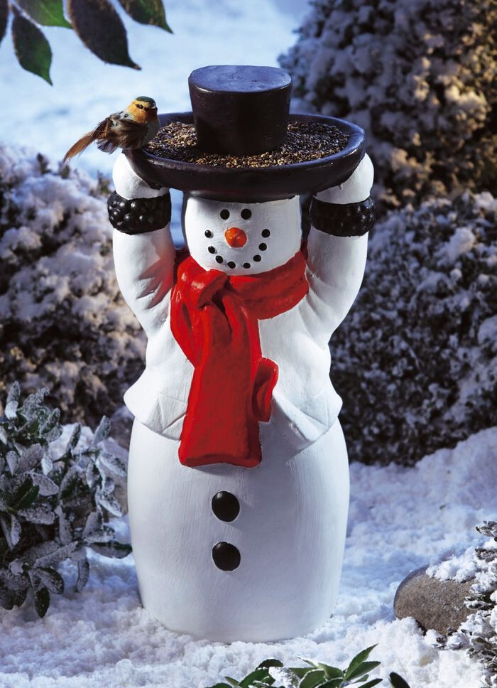 Vogelfutter-Schneemann 