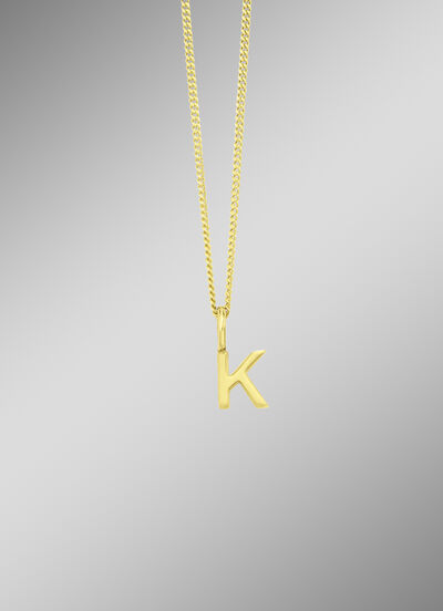 Buchstaben-Anhänger mit Panzerkette 