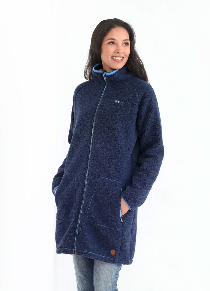 Kurzmantel mit gebondeter Pl&uuml;sch-Innenausstattung 