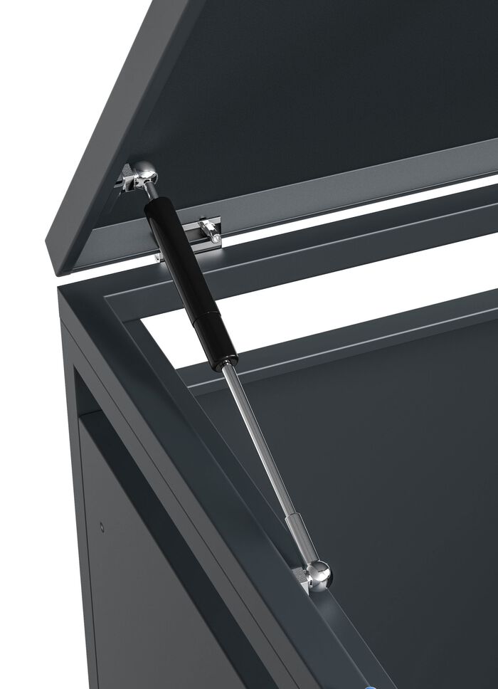 M&uuml;lltonnenbox &laquo;Lacina&raquo;, T&uuml;ren in Holzoptik 