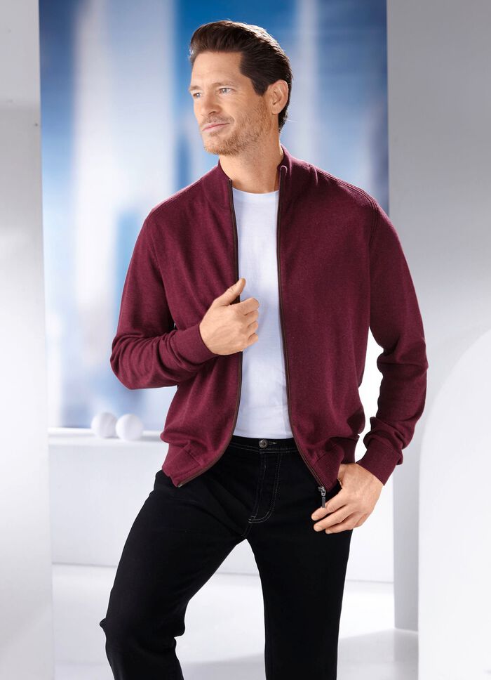 Klassische &laquo;King's Road&raquo;-Jacke in 3 Farben BORDEAUX MELIERT