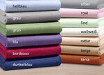 Bella Donna Zwirn-Jersey-Stretch Spannbetttuch WEISS