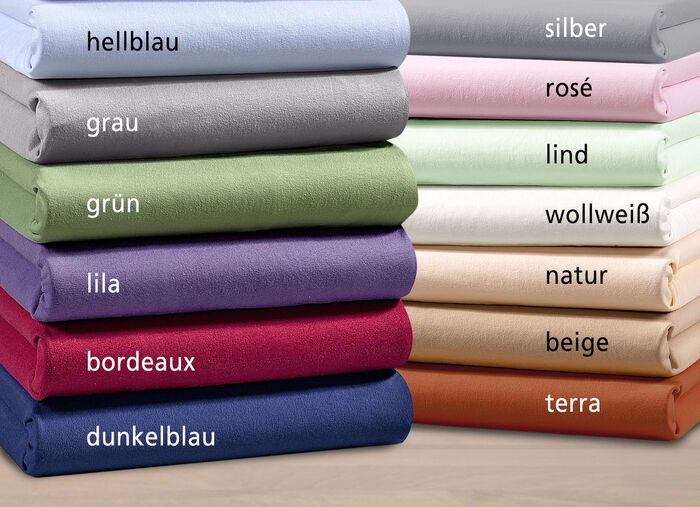 Bella Donna Zwirn-Jersey-Stretch Spannbetttuch WEISS