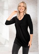 Herrliches Shirt mit F&auml;ltelung in 3 Farben SCHWARZ