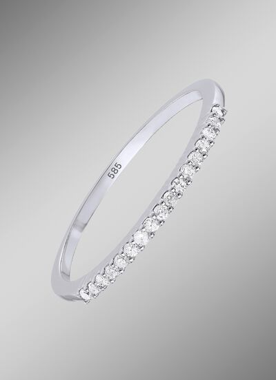 Exquisiter Damenring mit weissen Diamanten 