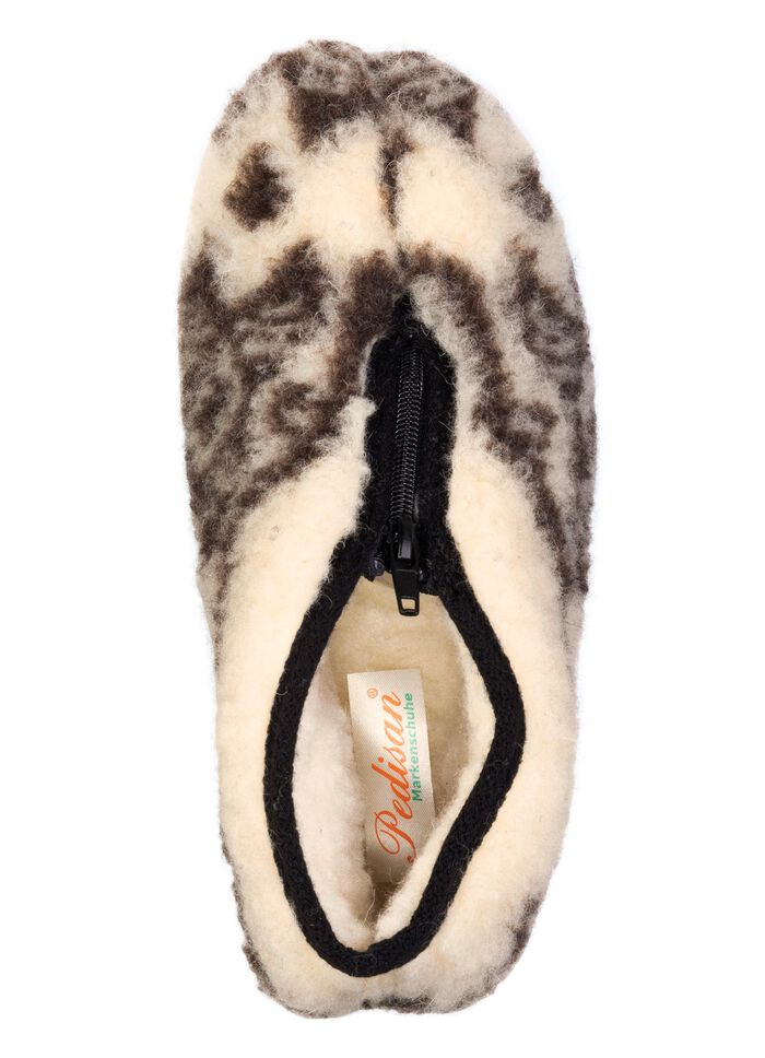 Warme Damen-Hausschuhe, mit Reissverschluss 