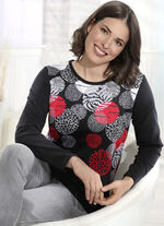 Pullover mit Jacquard-Vorderteil 
