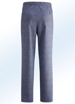 Melierte Schlupfhose mit Gummibund rundum in 2 Farben BLAU