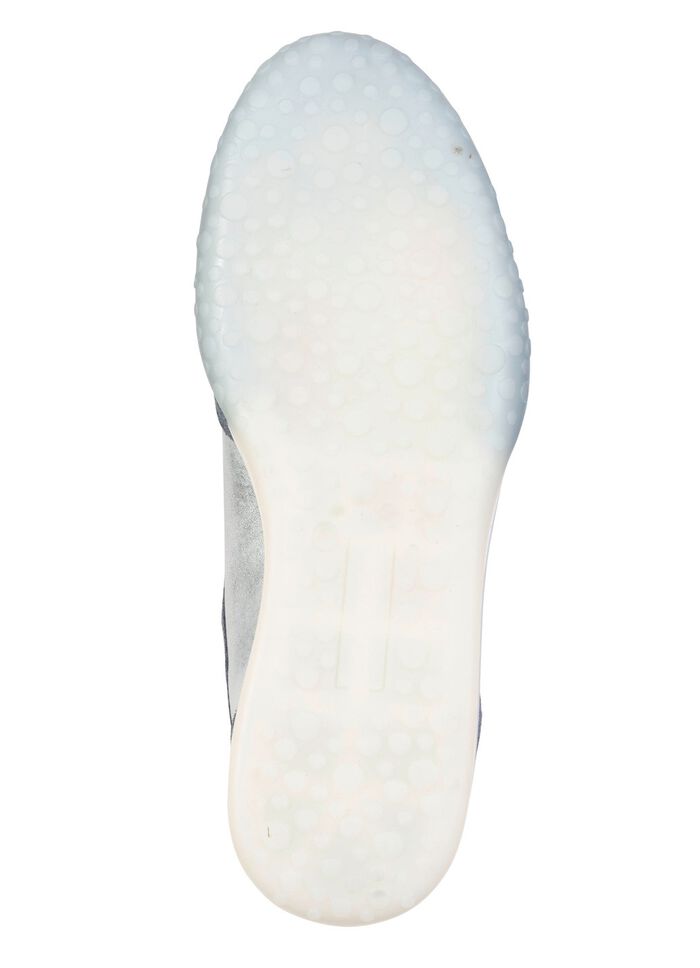 Waldl&auml;ufer, bequeme Damen-Sneaker, Weite H, mit herausnehmbarem Fussbett JEANSBLAU-SILBER