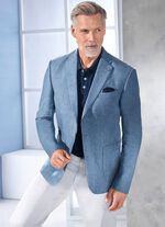 Sakko in 3 Farben MITTELBLAU MELIERT