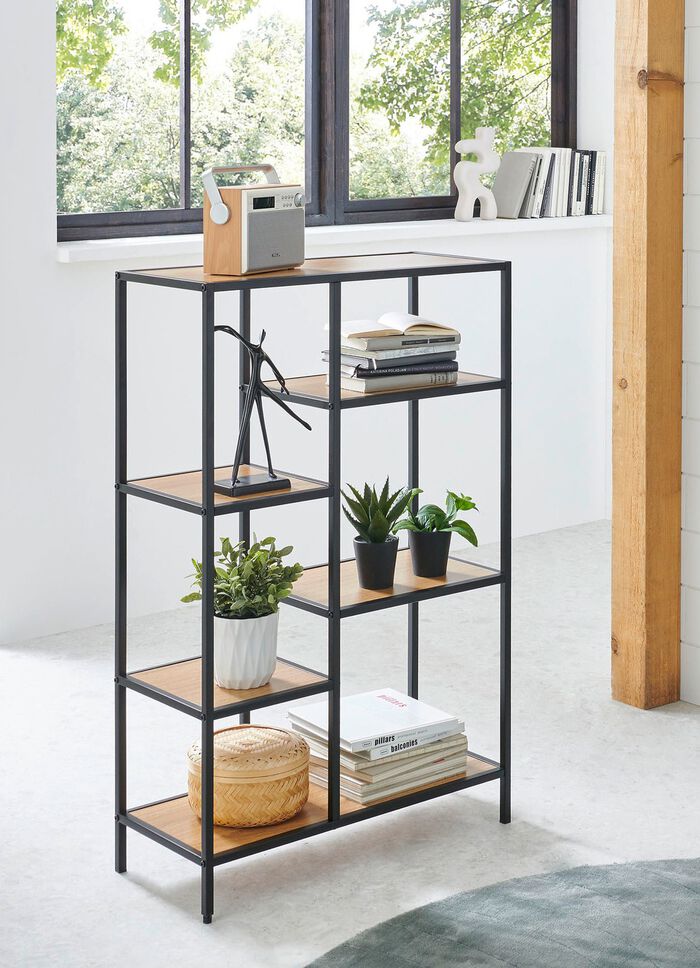 Modernes Regal SCHWARZ-EICHE