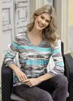 Shirt mit silberfarbenen Zierplättchen 