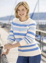 Pullover mit Ringeln in Strukturmix 