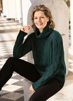 Pullover in Grobstrick DUNKELGRÜN