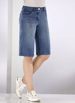 Jeans-Bermudas in 5-Pocket-Form DUNKELBLAU