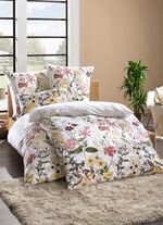 Biberna Bettw&auml;sche-Garnitur aus bedrucktem Renforc&eacute; NATUR