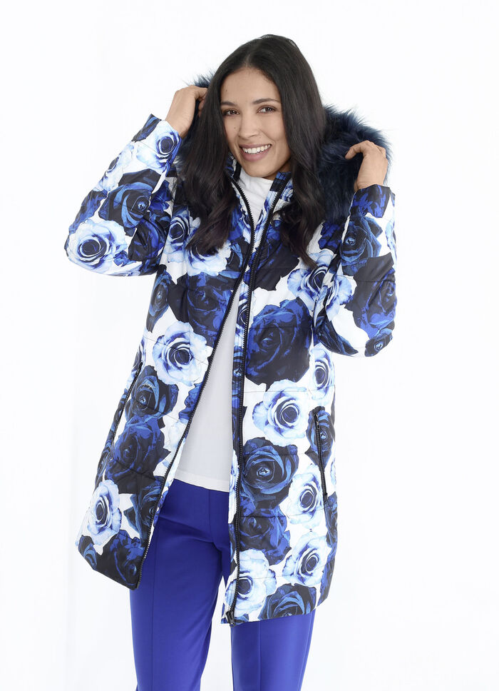 Jacke mit dekorativem Rosendessin