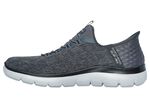 SKECHERS, Herren-Sneaker, mit geformter Slip-Ins Fersenplatte ANTHRAZIT